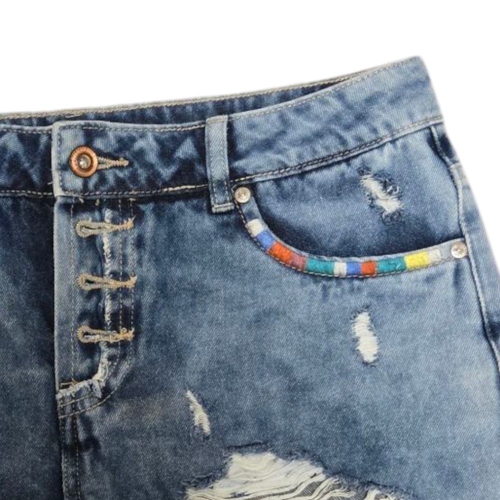 🌟Denim Distressed  Shorts - Picture 2 of 3